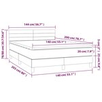 vidaXL Sommier à lattes de lit avec matelas LED Gris foncé 140x200 cm