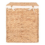 Panier à linge rectangulaire avec couvercle en jacinthe d'eau 43 x 32 x 55 cm