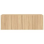 vidaXL Meubles TV muraux 2 Pièces chêne sonoma 60x30x41 cm