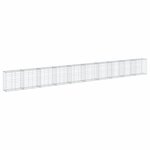vidaXL Panier gabion avec couvercle 1000x50x100 cm fer galvanisé