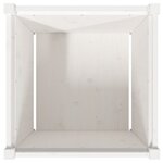 vidaXL Jardinières 2 Pièces blanc bois de pin massif