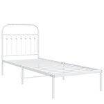 vidaXL Cadre de lit métal avec tête de lit blanc 75x190 cm