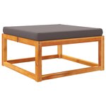 vidaXL Salon de jardin avec coussins 7 Pièces bois massif d'acacia
