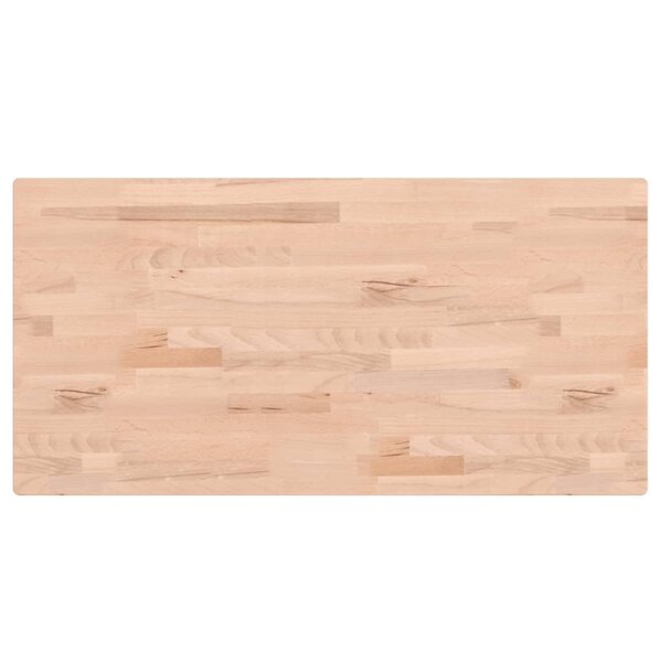 vidaXL Dessus de table 80x40x1 5 cm rectangulaire bois massif de hêtre
