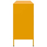 vidaXL Buffet jaune moutarde 100 5x39x79 cm acier laminé à froid