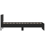 vidaXL Cadre de lit sans matelas avec tête de lit noir 90x190 cm