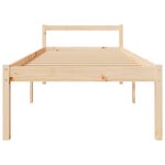 vidaXL Lit pour personne âgée 90x200 cm bois massif de pin