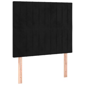 vidaXL Têtes de lit 2 Pièces Noir 80x5x78/88 cm Velours