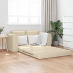 vidaXL Canapé Lit de Sol 2-en-1 Crème 148x71x83 cm Tissu