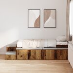 vidaXL lit de rangement en vieux bois 80x200 cm