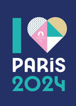 Lot de 5 cartes postales illustrées - Paris 2024