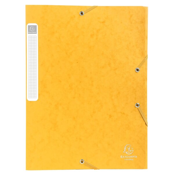 Boite De Classement Cartobox Dos 40mm Carte Lustrée - A4 - Jaune - X 10 - Exacompta