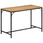 vidaXL Table à manger 110x55x75 cm bois de manguier massif brut et fer