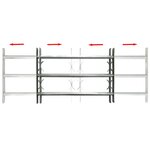 vidaXL Grille réglable de sécurité de fenêtres et 3 barres 1000-1500mm