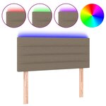 vidaXL Tête de lit à LED Taupe 80x5x78/88 cm Tissu