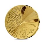 L'Art de la Plume – Jules Verne - Monnaie de 50€ 1/4 Oz Or
