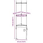 vidaXL Cage à tomates avec sac à plantes 2 Pièces 116 cm acier et PP