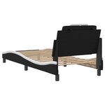 vidaXL Cadre de lit sans matelas noir et blanc 90x200 cm similicuir