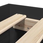 vidaXL Cadre de lit sans matelas noir 90x190 cm bois ingénierie