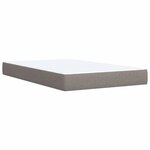 vidaXL Sommier à lattes de lit avec matelas Taupe 90x190 cm Tissu