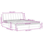 vidaXL Lit avec matelas rose 160x200 cm velours