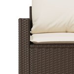 vidaXL Salon de jardin 4 Pièces avec coussins marron résine tressée
