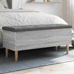 vidaXL Banc de rangement sonoma gris 102x42x46 cm bois d'ingénierie