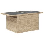 vidaXL Ensemble de salon de jardin 9 pièces avec coussins en rattan poly beige