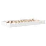vidaXL Lit étagère blanc 90x200 cm en bois aggloméré