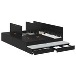 vidaXL Cadre de lit Chêne Noir 140x200 cm