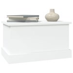 vidaXL Boîte de rangement blanc brillant 50x30x28 cm bois d'ingénierie