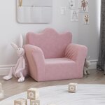 vidaXL Canapé pour enfants rose peluche douce