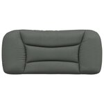 vidaXL Coussin de tête de lit gris foncé 90 cm tissu