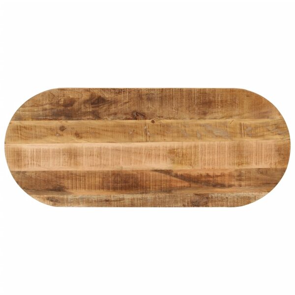 vidaXL Dessus de table 140x50x3 8cm ovale bois massif de manguier brut