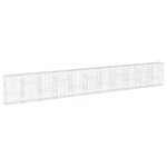 vidaXL Panier gabion avec couvercle 1100x50x150 cm fer galvanisé