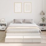 vidaXL Cadre de lit de rangement Blanc 160x200 cm
