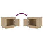 vidaXL Table basse chêne sonoma 51x50x45 cm bois d'ingénierie