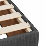 vidaXL Sommier à lattes de lit avec matelas Gris foncé 200x200cm Tissu