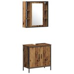vidaXL Ensemble de meubles de salle de bain 4 pièces Bois ancien Bois récupéré