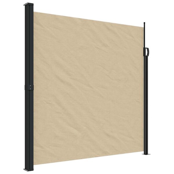 vidaXL Auvent latéral rétractable beige 200x500 cm