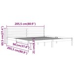 vidaXL Cadre de lit sans matelas bois massif de pin 200x200 cm gris