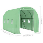 vidaXL Serre 6 86 m² 3 43x2x2 m