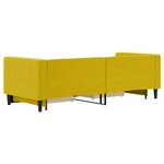 vidaXL Lit de jour avec gigogne et tiroirs jaune 80x200 cm velours