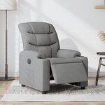 vidaXL Fauteuil inclinable électrique Gris clair Tissu