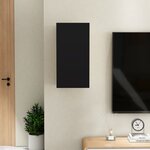 vidaXL Meuble TV Noir 30 5x30x60 cm Bois d’ingénierie