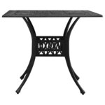 vidaXL Ensemble de bistro 3 Pièces Aluminium coulé Noir
