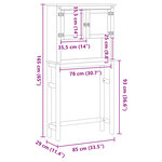 vidaXL Armoire pour machine à laver salle de bain Corona pin massif