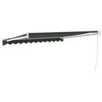 vidaXL Auvent rétractable anthracite 3x2 5 m tissu et aluminium