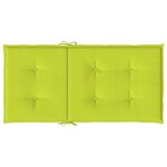 vidaXL Coussins de chaise de jardin à dossier bas lot de 6 vert vif