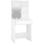 vidaXL Coiffeuse avec LED blanc 60x40x140 cm